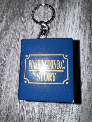Vintage Pop Up 3-D Map Key Chain Of Washington DC, Monuments, Museums, & More