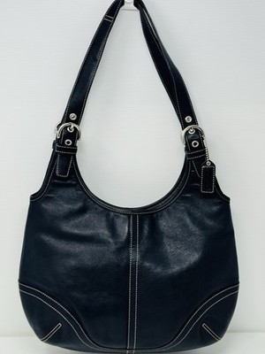 COACH 9249 ソーホー ホーボー レザー ワンショルダーバッグ ブラック Vintage Coach Soho Hobo Black Leather Buckle Shoulder Bag # 9249
