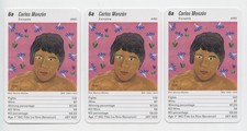 (3) CARLOS MONZON VERY RARE FOREIGN SWEDISH BOXING CARDS