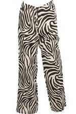 AEXAE BLACK LINEN STRAIGHT LEG PANTS XSMALL