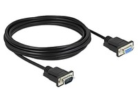 86598 Kabel D-Sub 9Pin Buchse,D-Sub 9Pin Stecker Pvc L: 5M Schwarz Delock