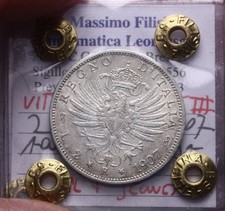 NL* VEIII 2 LIRE ARGENTO AQUILA SABAUDA 1907 SPL + S. Perizia Filisina M