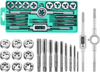 Gewindeschneider Set Metrisch M3-M12 Gewindeschneidsatz, Gewindebohrer Schneidei