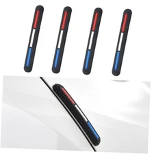 4PCS Car Door Edge Guard Protectors, Anti-Scratch Anti-Collision Red/White/Blue