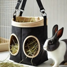 Canvas Hay Bag Hanging Herbivore Bags Food Storage Bag Rabbit Feed Bag  Feeding
