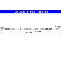 ATE 24.3727-0184.2 Seilzug, Feststellbremse