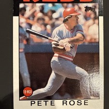 1986 Topps Pete Rose #1 Cincinnati Reds Vintage Base Set Baseball Card