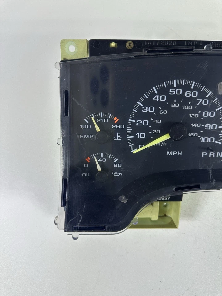 Cuadro de instrumentos velocímetro Chevy S10 Blazer Jimmy 1995-1997 157.007 millas Foto 2 de 4