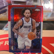 2025-26 Topps Chrome Basketball - Dereck Lively II #72 Red White Blue Parallel 