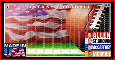 Fantasy Football Draft Board Kit PLAYER PHOTO 2026 XL 4x1 Top Rookies Live Party