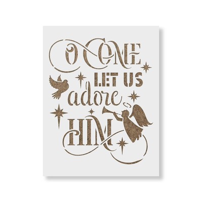 Adore Him Schablone - Basteln Airbrush Malerei Wand Mylar wiederverwendbar