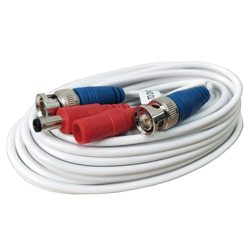 4 Pack 25Ft All-In-One Video Power Cables, Security Camera Cable BNC Extension - Image 3 of 4