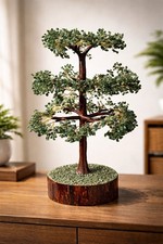 Large Green Jade Gemstone Tree: Feng Shui Home Decor, 3000chips Tree
