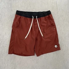 Vuori Kore Shorts Adult Medium Orange Lined Athletic Performance Gym Mens M