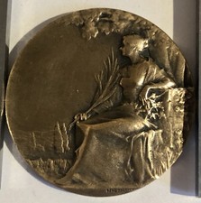 MÉDAILLE EN BRONZE PAR BAUDICHON MEDAL ART VILLE TOURCOING