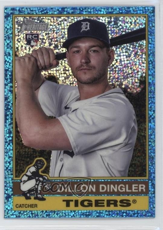 2025 Topps Heritage Chrome Light Blue Sparkle Refractor Dillon Dingler #130 0y5c