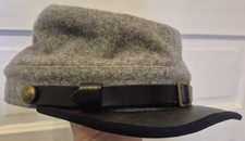 Confederate Civil War Grey Kepi w Black Band - CS Early War Cap Replica- Size XL