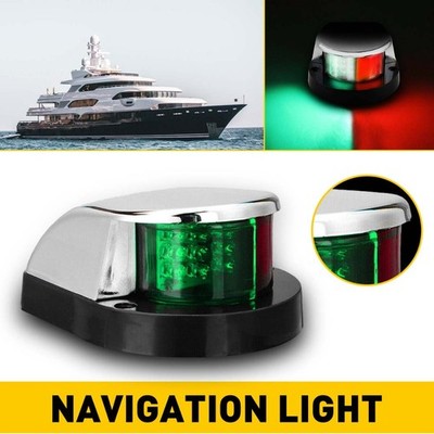 Red+Green Waterproof Boat Navigation Light LED Bow Stern Marine Pontoon Light US