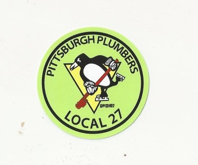 PITTSBURGH PLUMBERS LOCAL 27 NHL Penguins Hockey Team Sticker