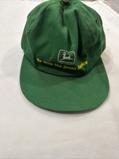 1980s Vintage John Deere Trucker Hat Cap Snapback Hat Cap K-Products Made in USA