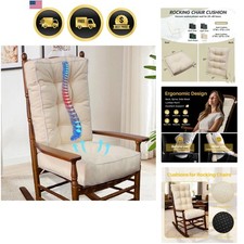 Rocking Chair Cushion,Set of Thicken Seat Back Chair Cushions with Memory F...