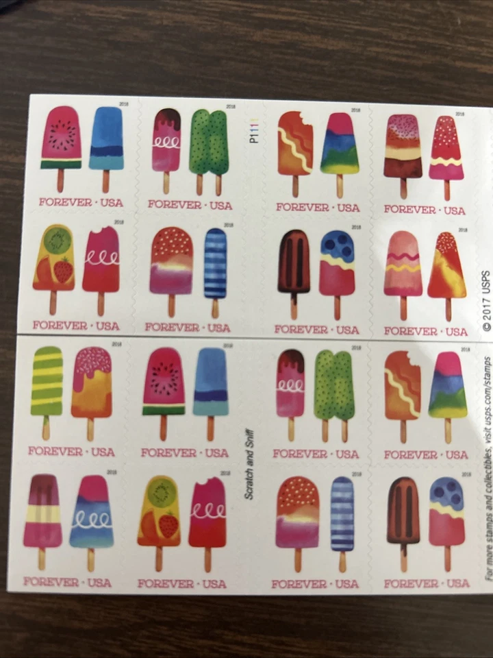 USPS Book of 20 Stamps FROZEN TREATS Colorful Celebration Stamps 2017 FAST SHIP - Image 3 of 3