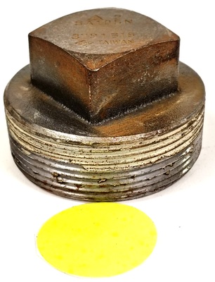 #ad UNBRANDED 2quot; SQUARE HEAD PRESSURE PLUG 11 1 2G THREAD CT STEEL MATERIAL $10.00