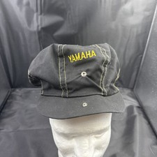 Vintage Yamaha Newsboy Motorcycle Flat Hat Cap w/ Button
