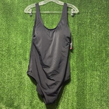 NWT Hurley 1 Piece Bathing Suit UPF 50 Black Swimsuit Full Coverage Women  s XL