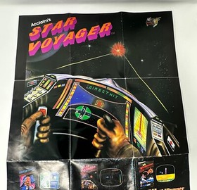 Vintage Acclaim 1987 STAR VOYAGER Nintendo NES Video Game Poster ACL-SV-US Only
