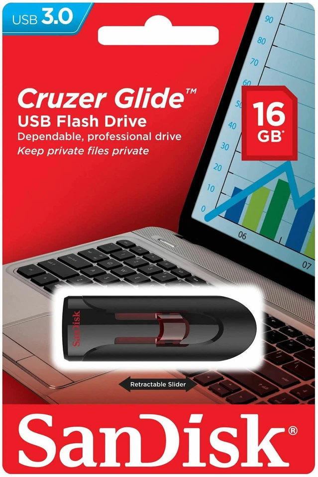 SanDisk Cruzer Glide USB 3.0 16GB 32GB 64GB 128GB Flash Drive Thumb Stick Memory - Image 2 of 4
