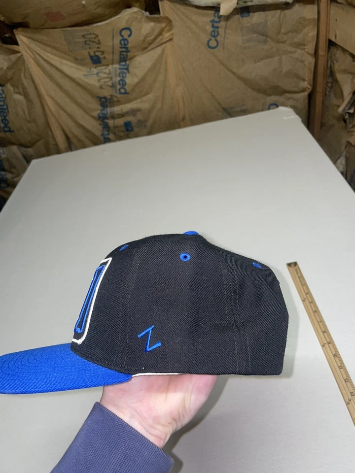 VINTAGE Duke Blue Devils Zephyr Wool Snapback The Z Hat Block Head Big Logo - Image 4 of 4