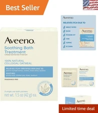 Fragrance-Free Oatmeal Bath Treatment for Soothing Relief - 8 Single-Use Packets