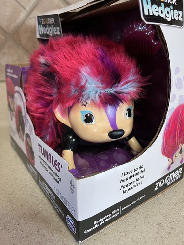 NEW ZOOMER Hedgiez TUMBLES Interactive Hedgehog Pink Comb Included Toy Pet RARE - Picture 2 of 8