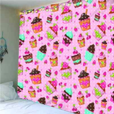 Cute Ice Cream Gradients 3D Wall Hang Cloth Tapestry Fabric Decorations Decor