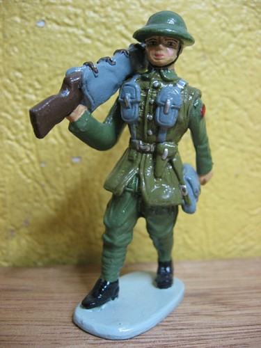 Figurine Soldat CBG Hachette - Officier écossais 14-18 - Échelle 1/32 (60mm) - Plomb Peint - Très Bon état