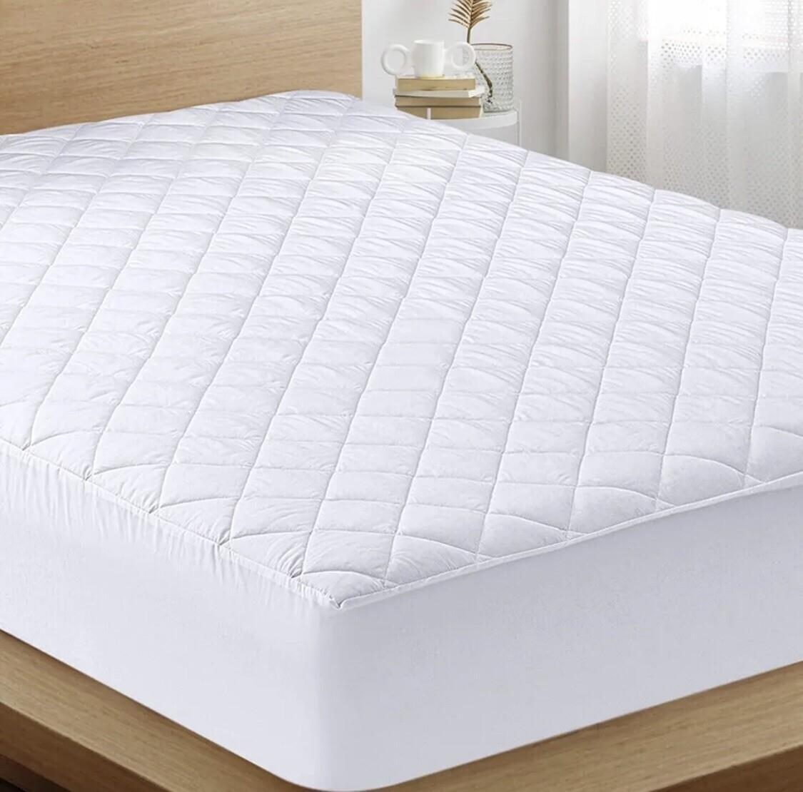 16Inch Memory Foam-Topper Mattress Cover Queen Size Bed Pad Matress Stretches.