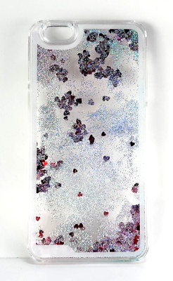 Heart Glitter Waterfall Phone Case for iPhone 6 Plus/6s Plus, Multicolor