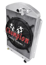 ER 3 Row Radiator Chevy Config,16" Fan-1937 Chevrolet Master Car V8 Conv #CC37CH