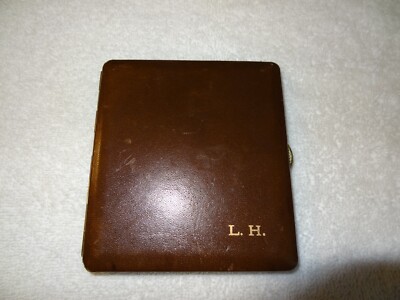 Dunhill Cigarette Case / Holder Brown Leather - Made In