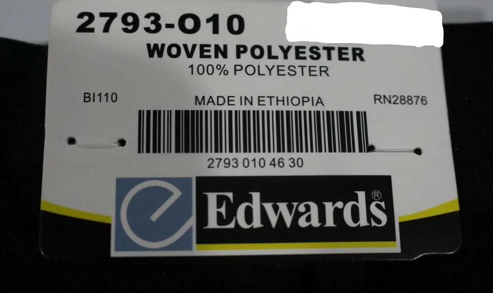 5-Pack of New Pair of Edwards Men's Black Woven Polyester Dress Pants 46UL - Image 4 of 4