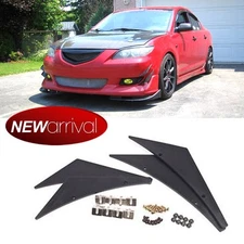 Fit SC2 Front Bumper Fins Canard Splitters Valence Spoiler Lip Diffuser Add on