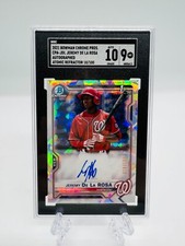 2021 Bowman Chrome Prospects 1st Jeremy De La Rosa Atomic Refractor Auto /100