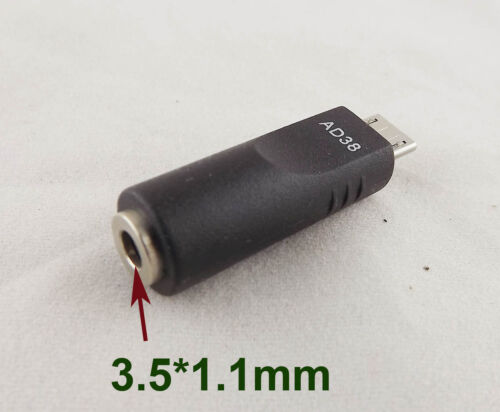 3.5mm x 1.1mm Female To Micro USB 5 Pin Male DC Power Converter Charger Adapter - Afbeelding 1 van 7