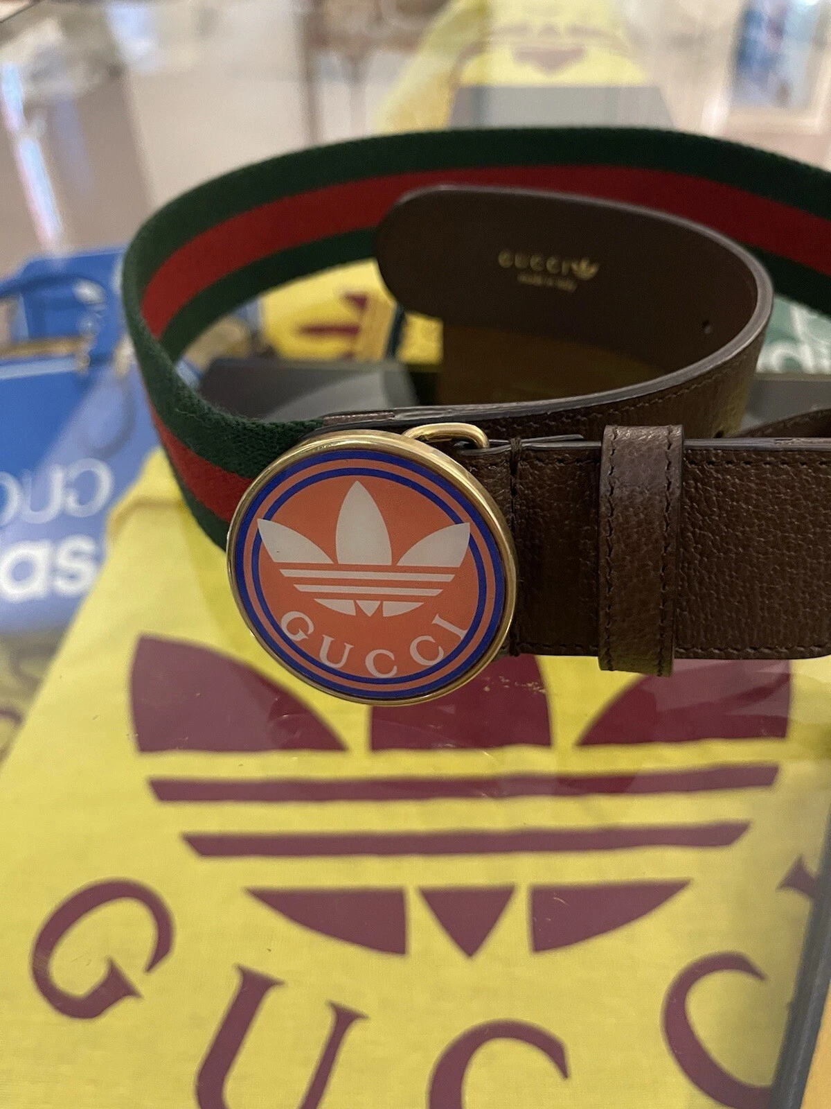 Ceinture Gucci Adidas GG taille 28/70 cm