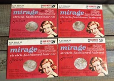 Lot Of 4 Mirage Ultra Invisible Jac O Net No.146 Hair Nets Unused Vintage