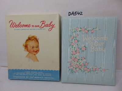 VINTAGE 1950'S 1955 Z-F CO WELCOME TO OUR BABY BOOK WOMAN'S HOSPITAL RECORD