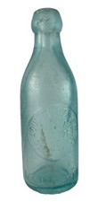 Louis Munzinger NYS Senator Mineral Water Aqua Blob Top Bottle Late 1800's