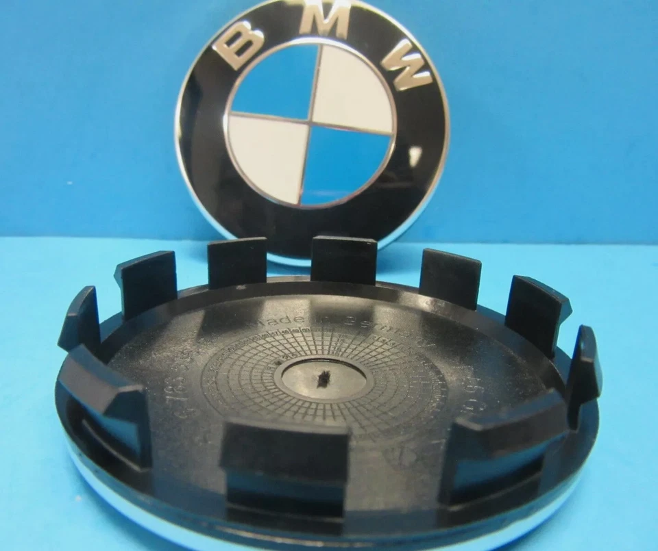 2 tapas centrales de rueda genuinas y emblema para BMW OEM # 36136783536 67 MM 2,7" empujar Foto 3 de 4