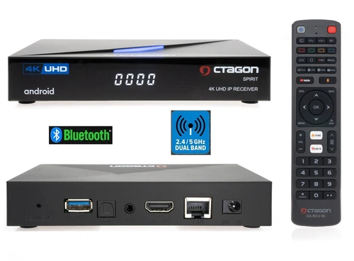 OCTAGON SPIRIT 4K UHD HDR10+ ANDROID TV OTT IP MEDIA STREAMING BOX 5G 